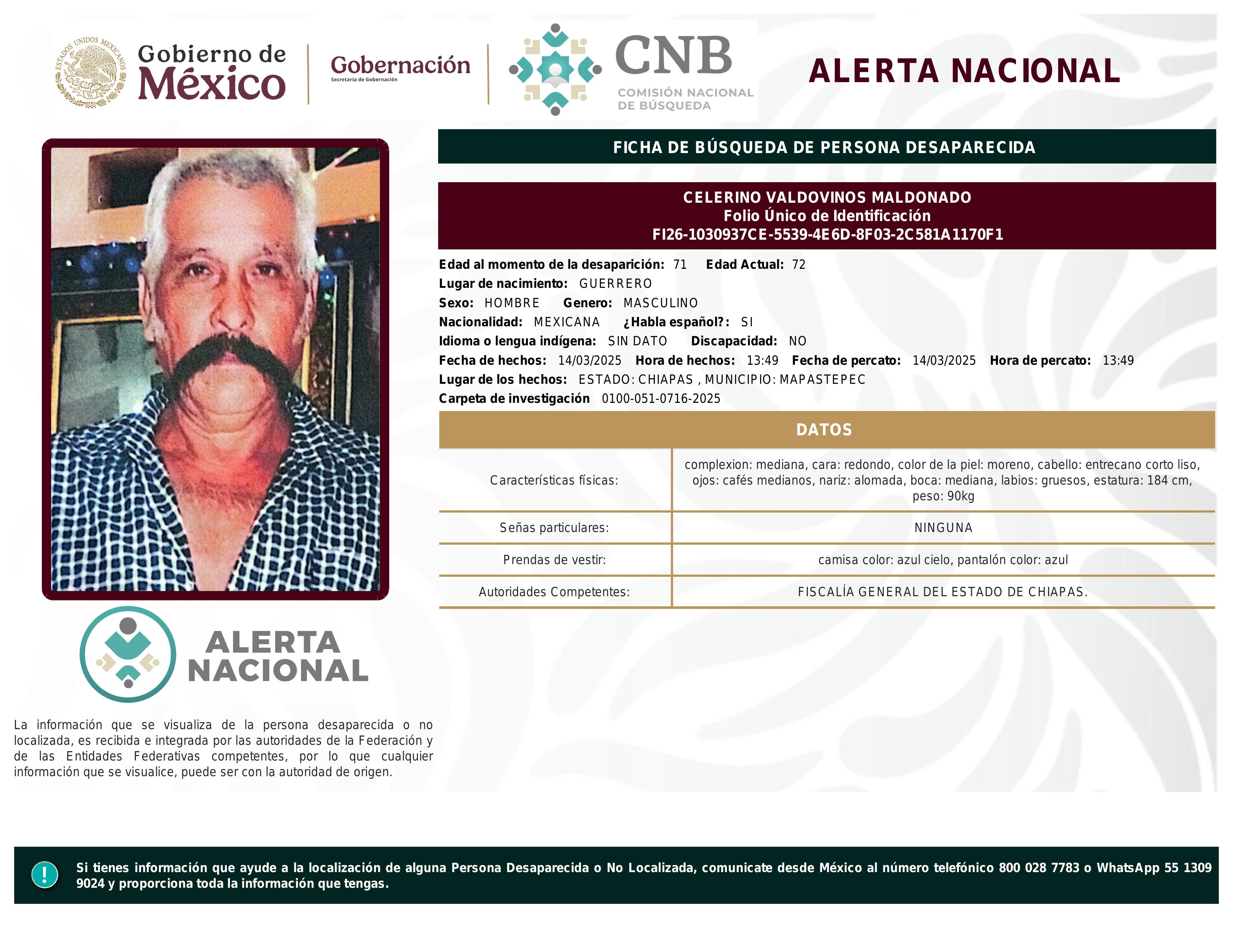 alerta nacional