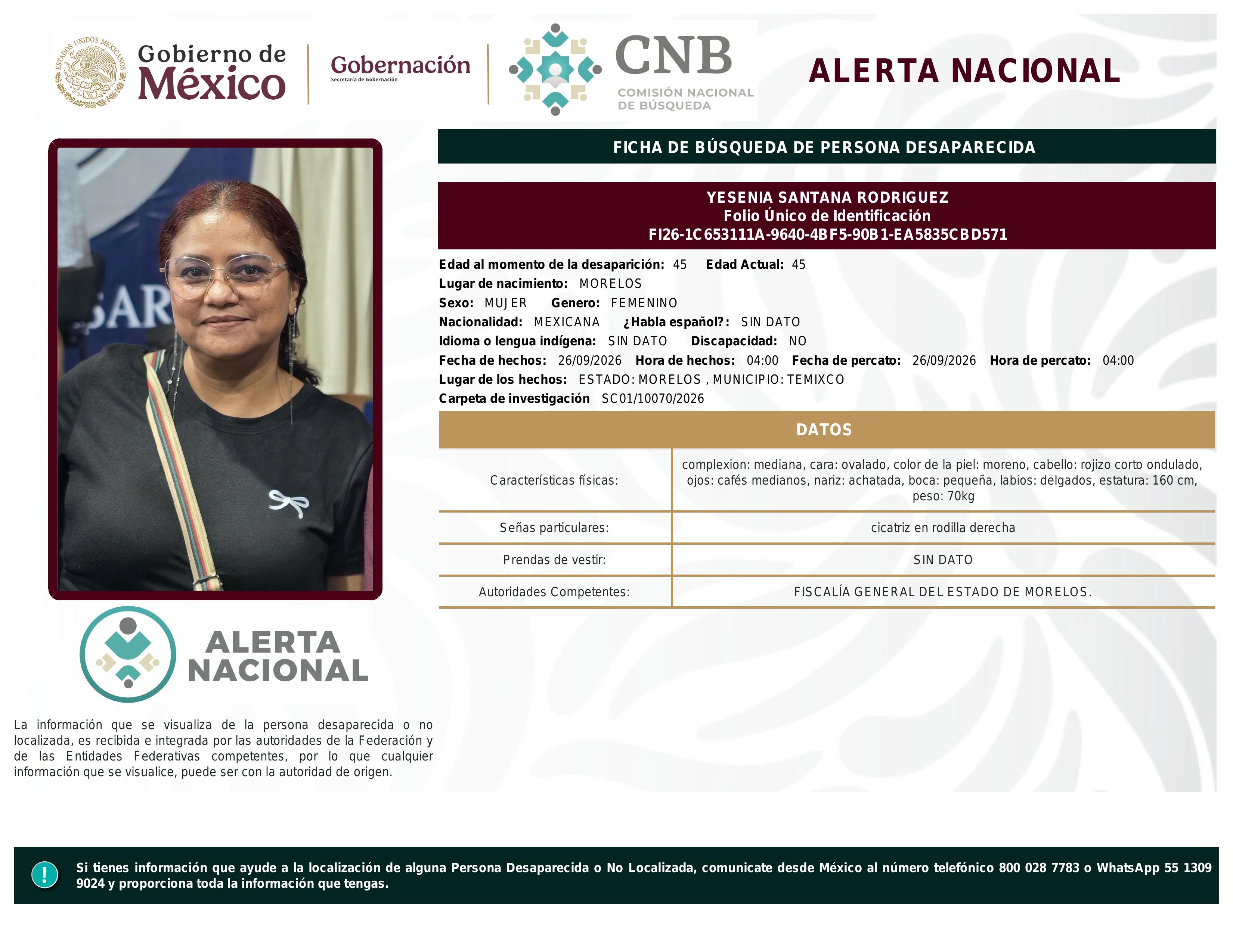 alerta nacional