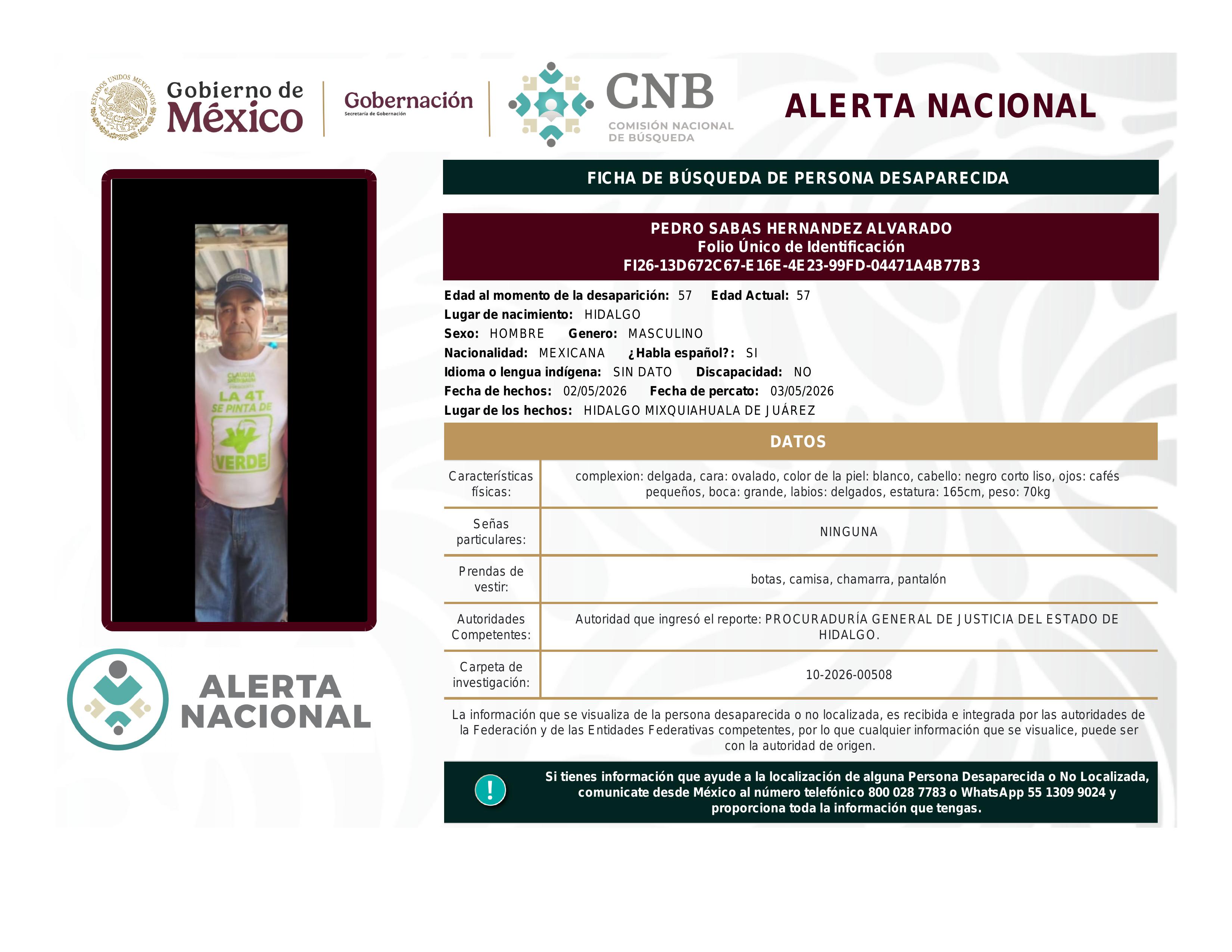 alerta nacional