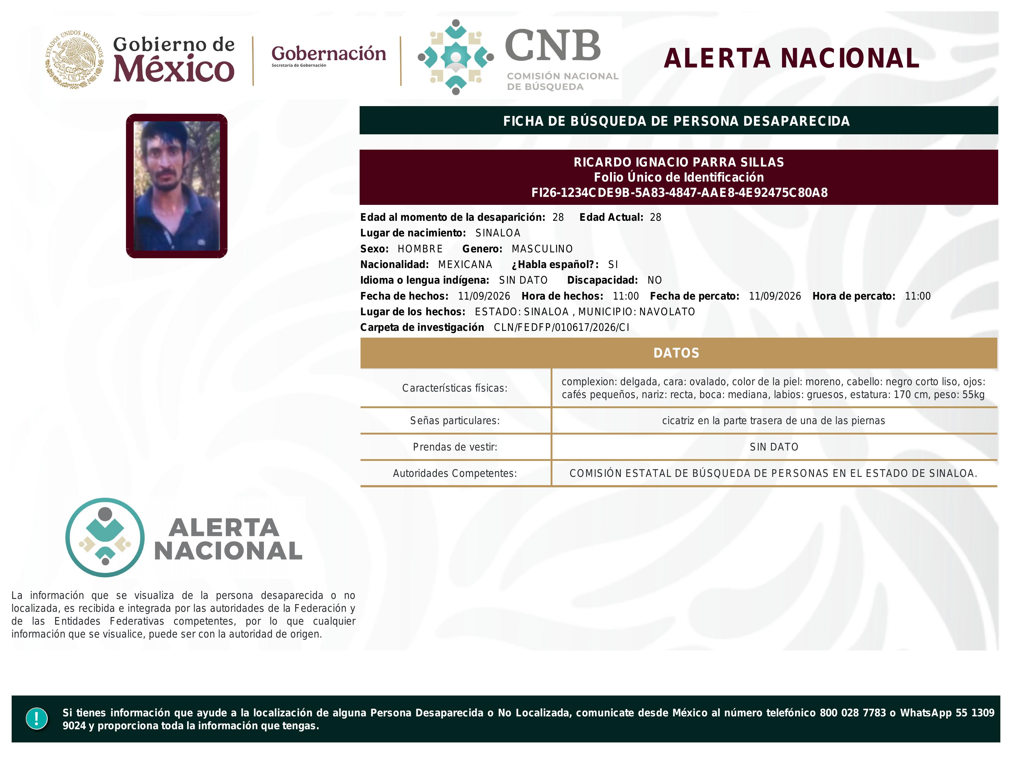 alerta nacional