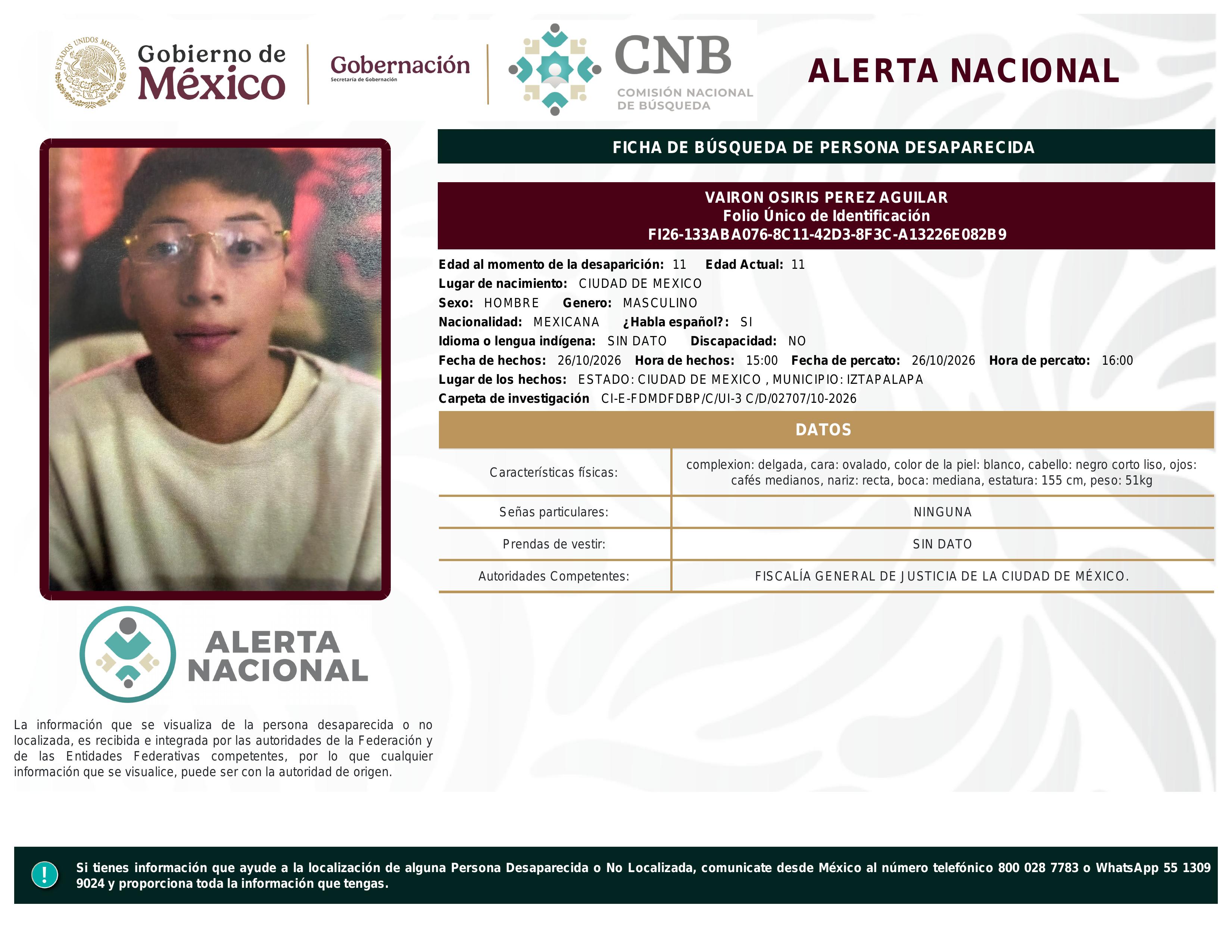 alerta nacional