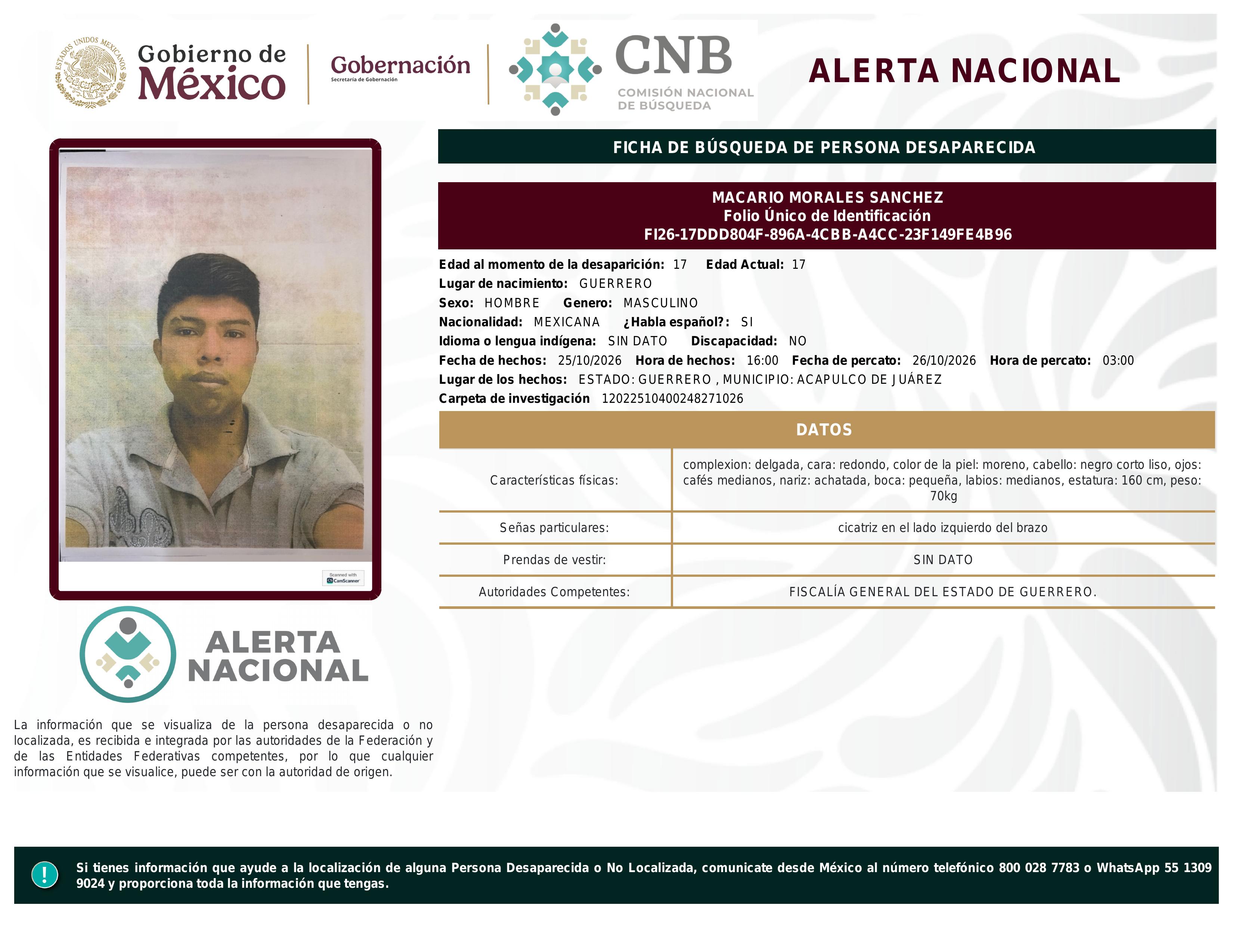 alerta nacional