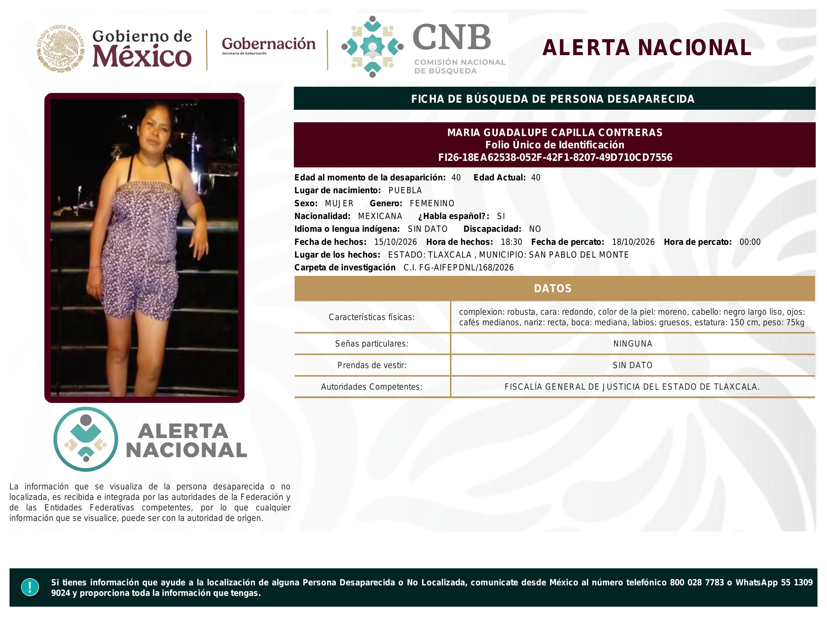 alerta nacional
