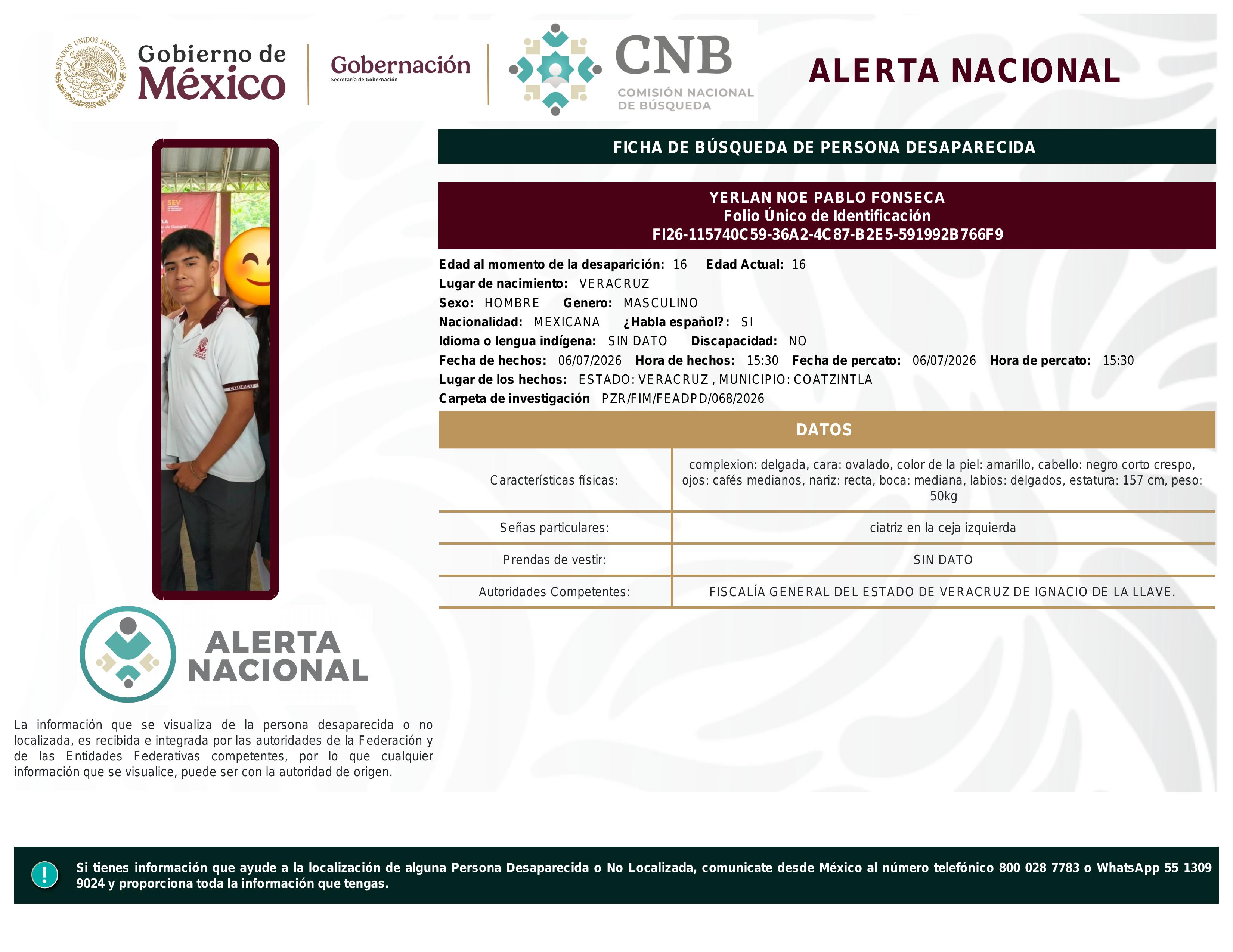 alerta nacional