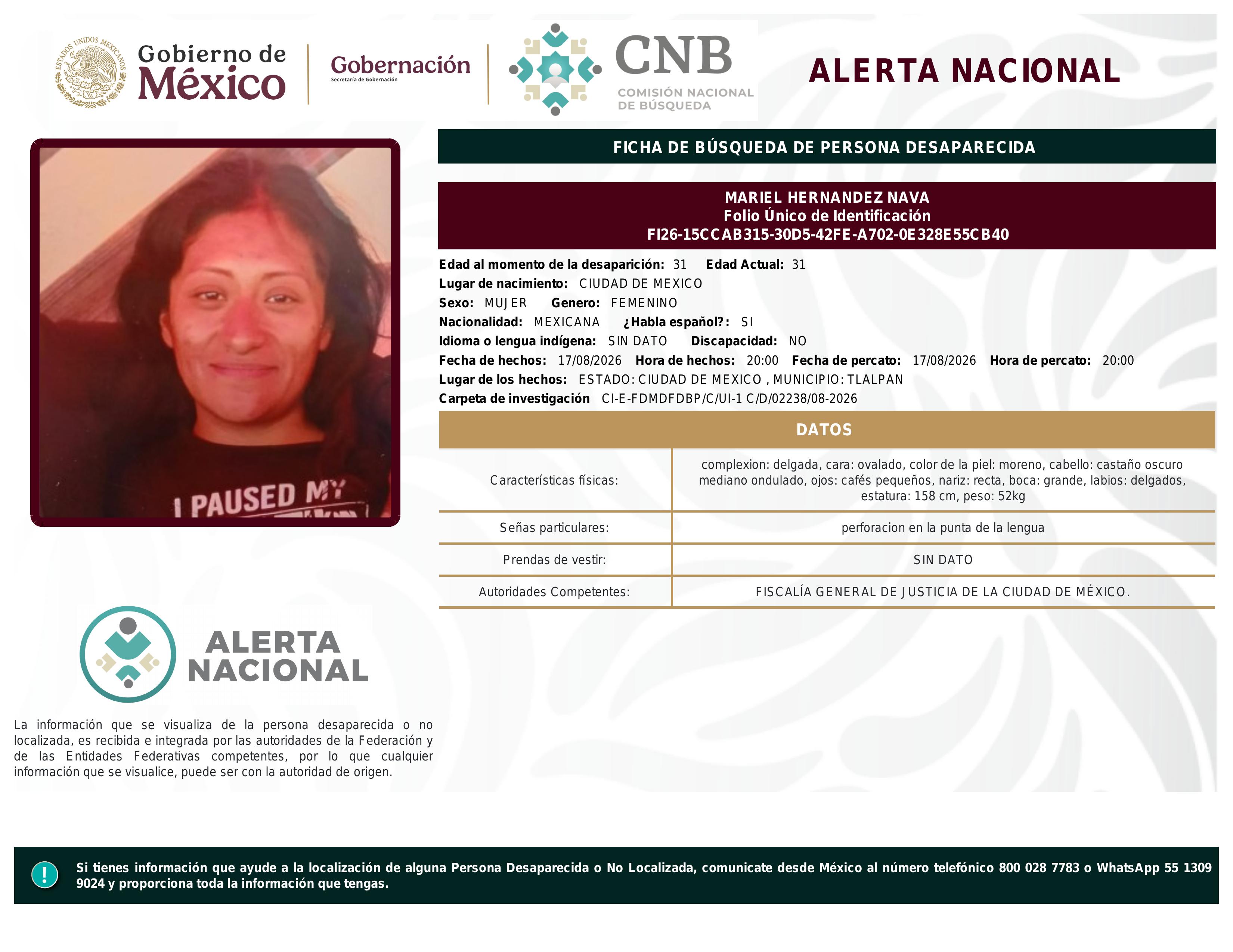 alerta nacional