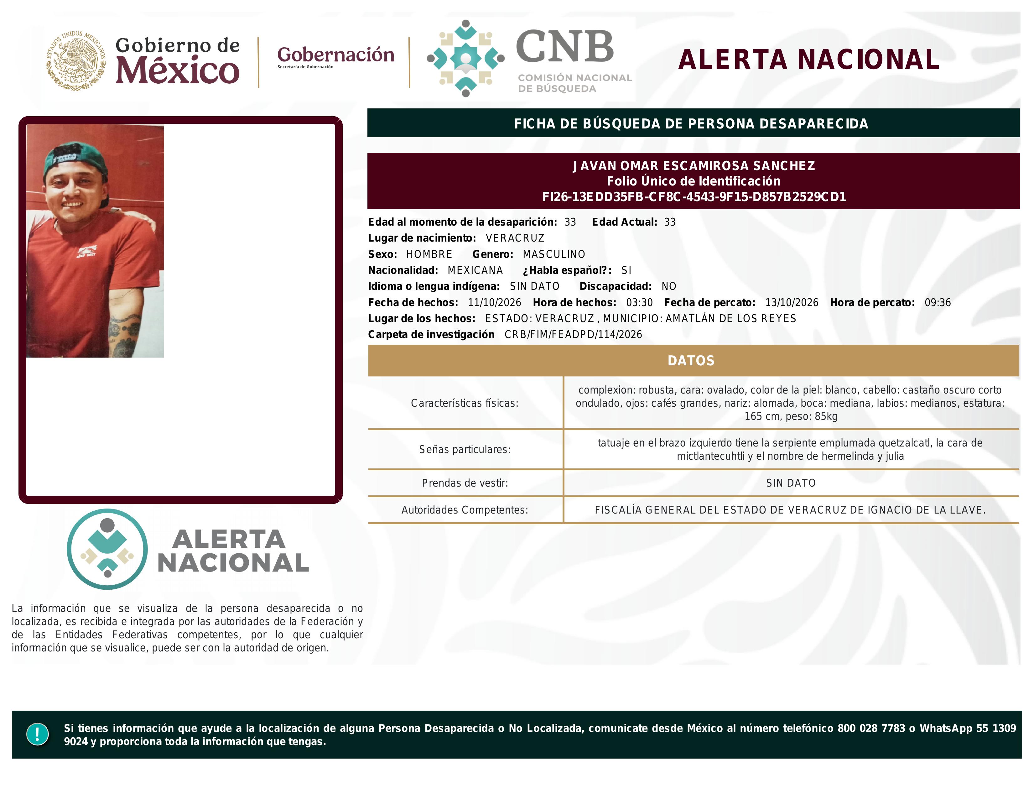 alerta nacional