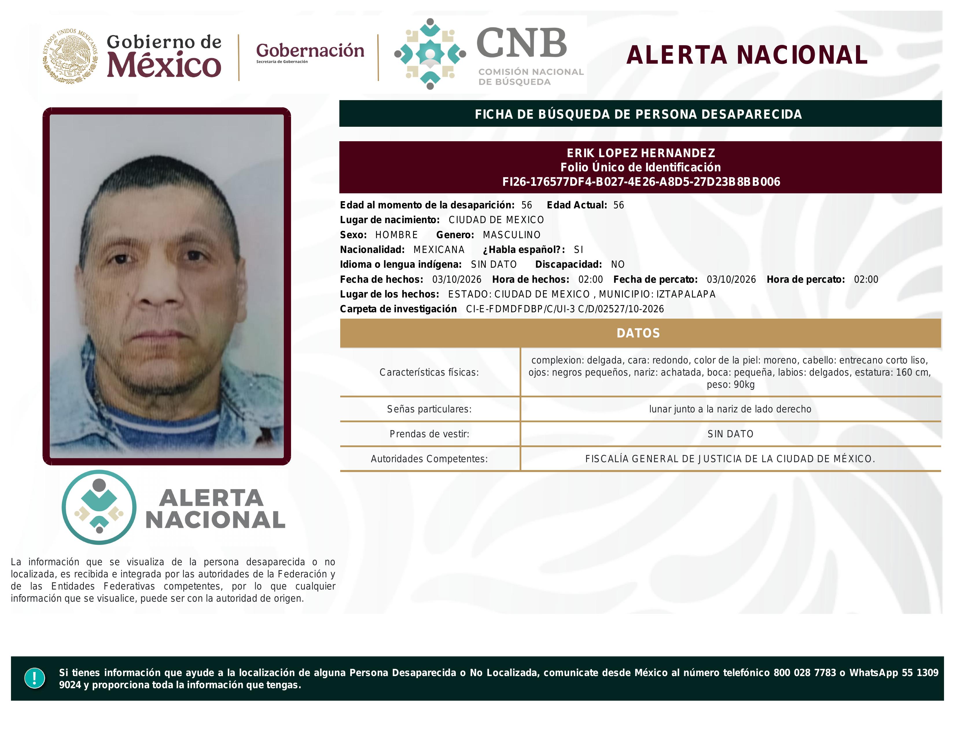 alerta nacional