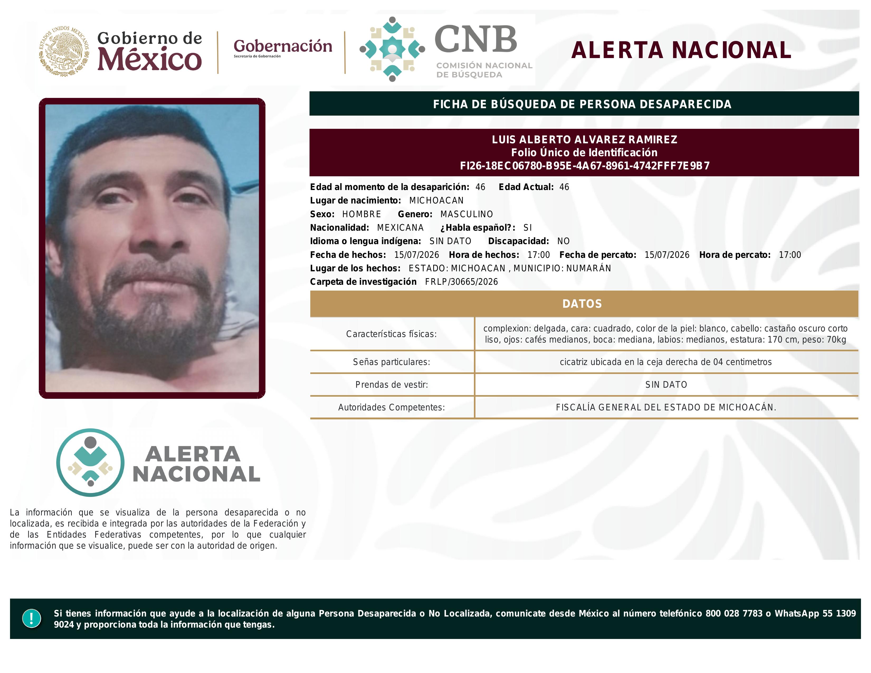 alerta nacional