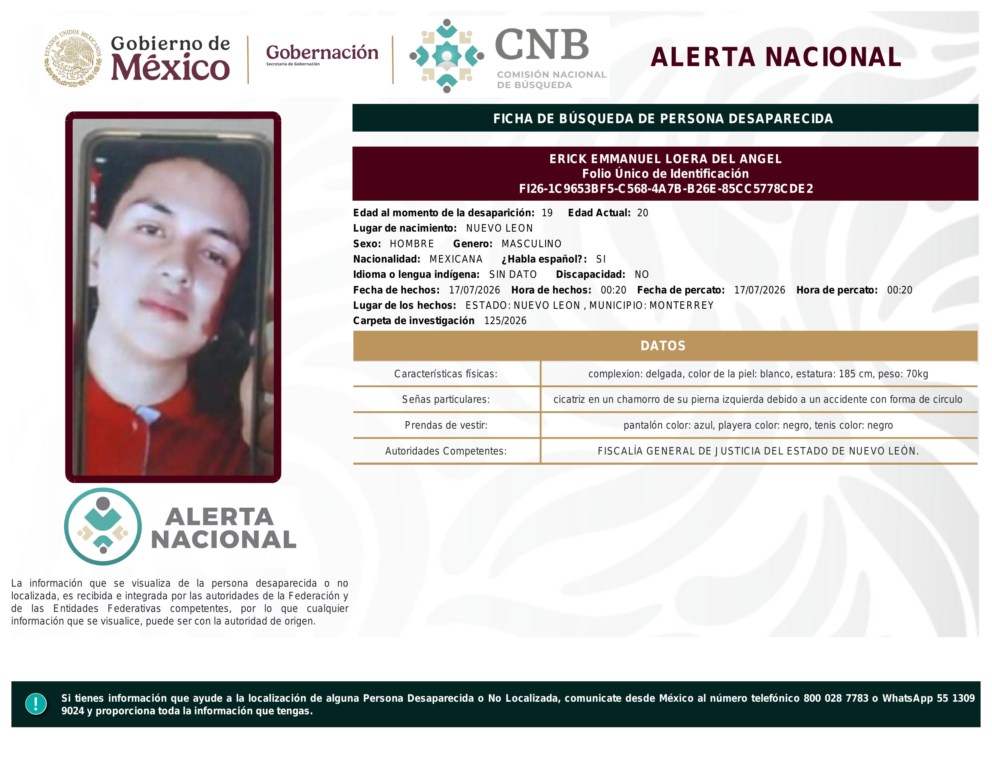 alerta nacional