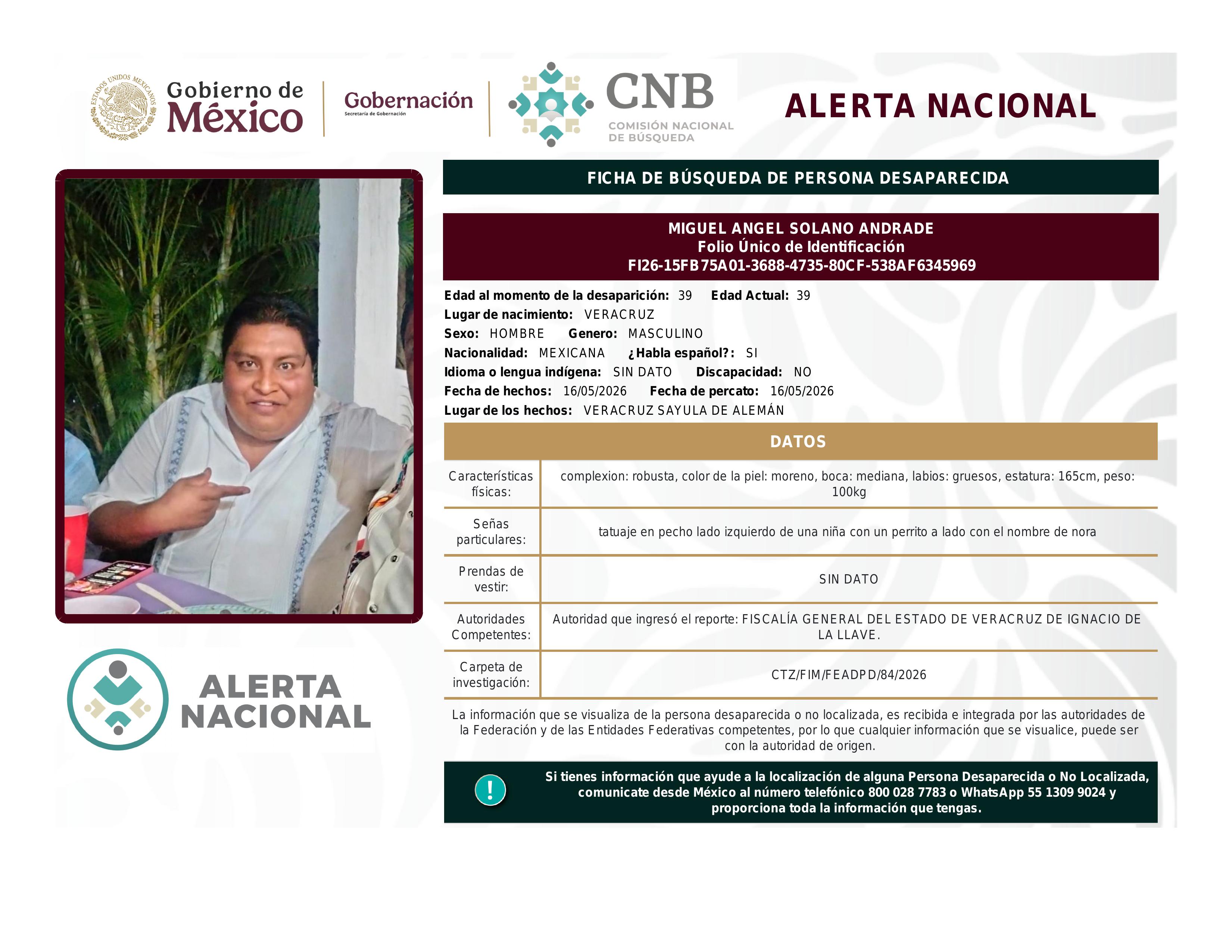 alerta nacional
