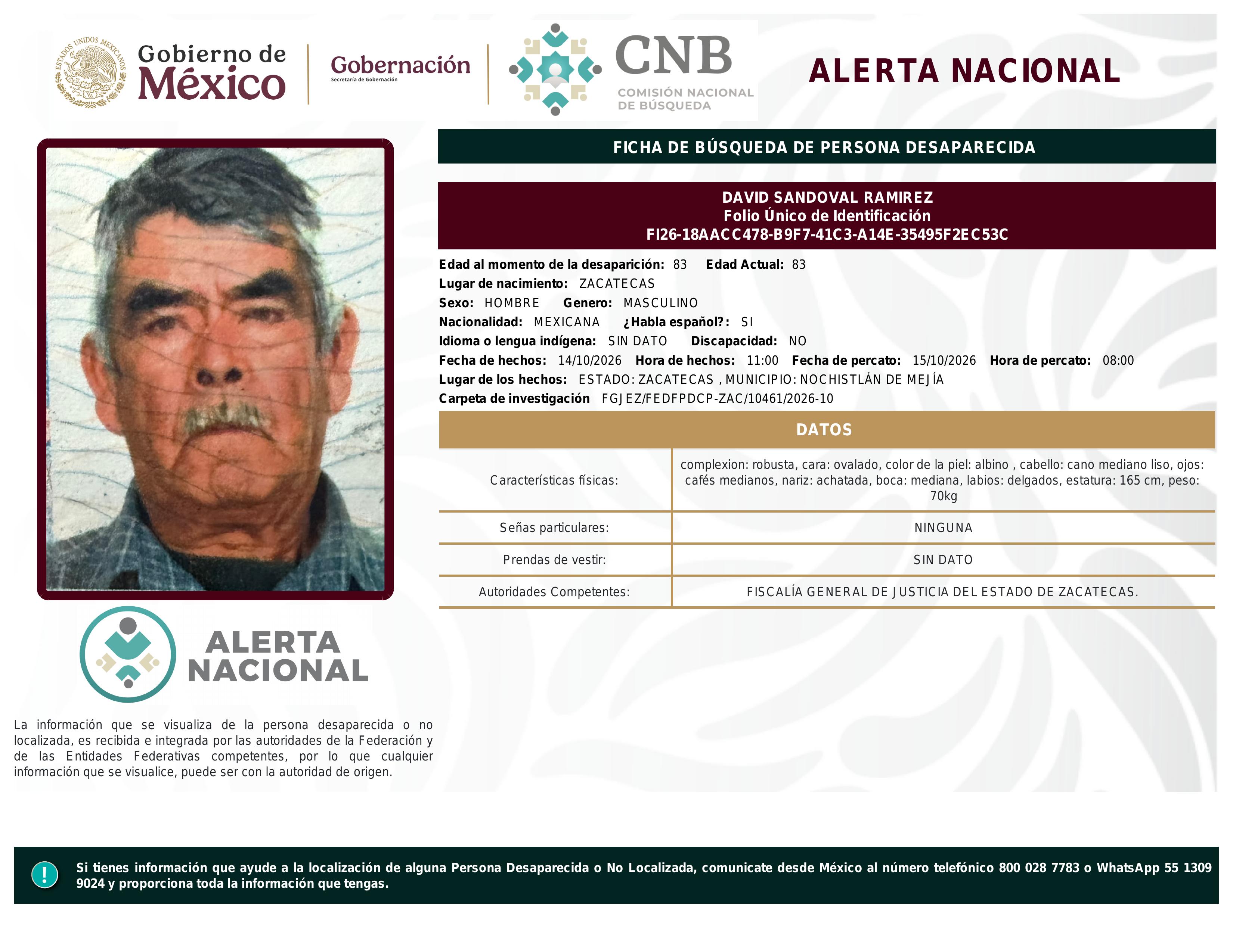 alerta nacional