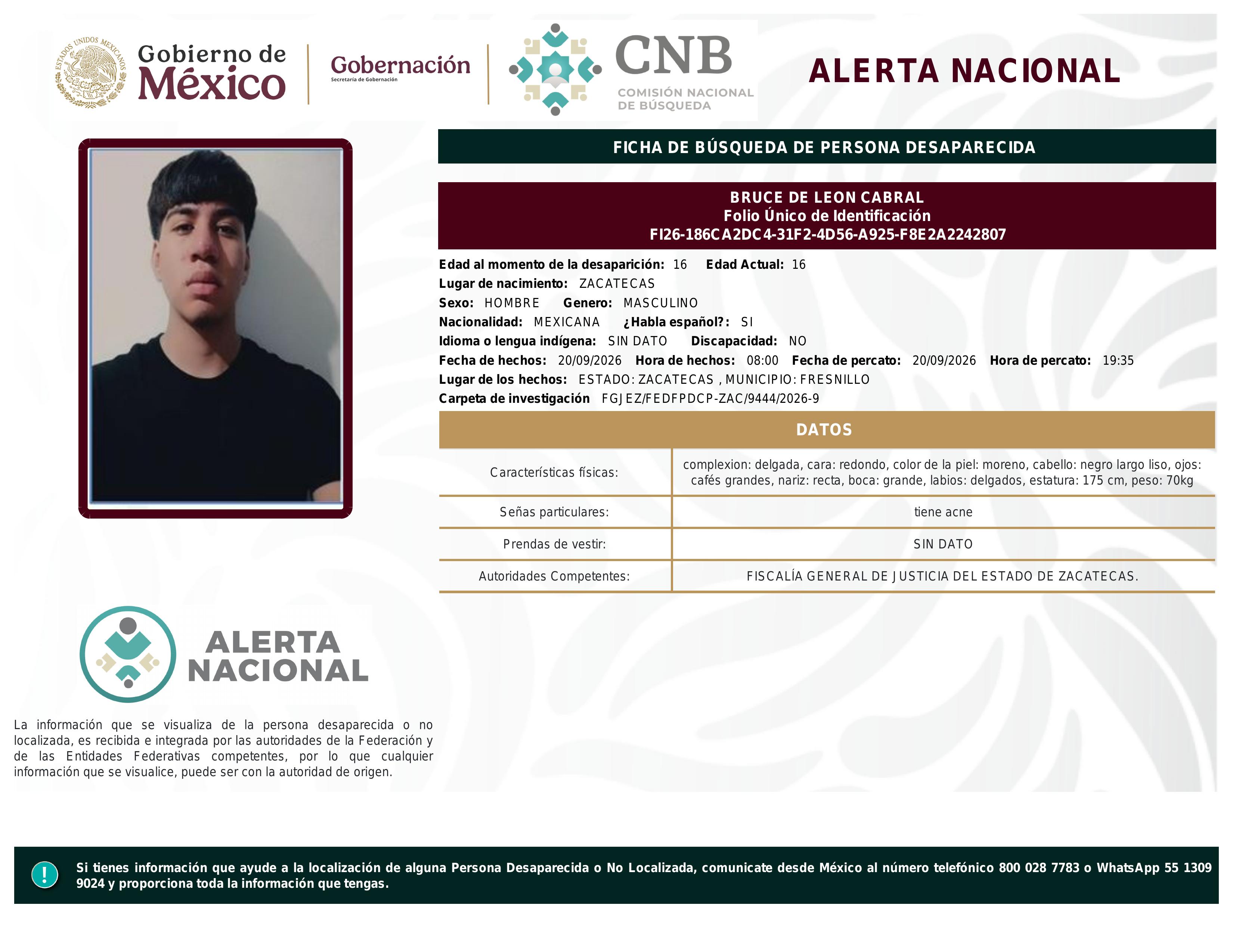 alerta nacional