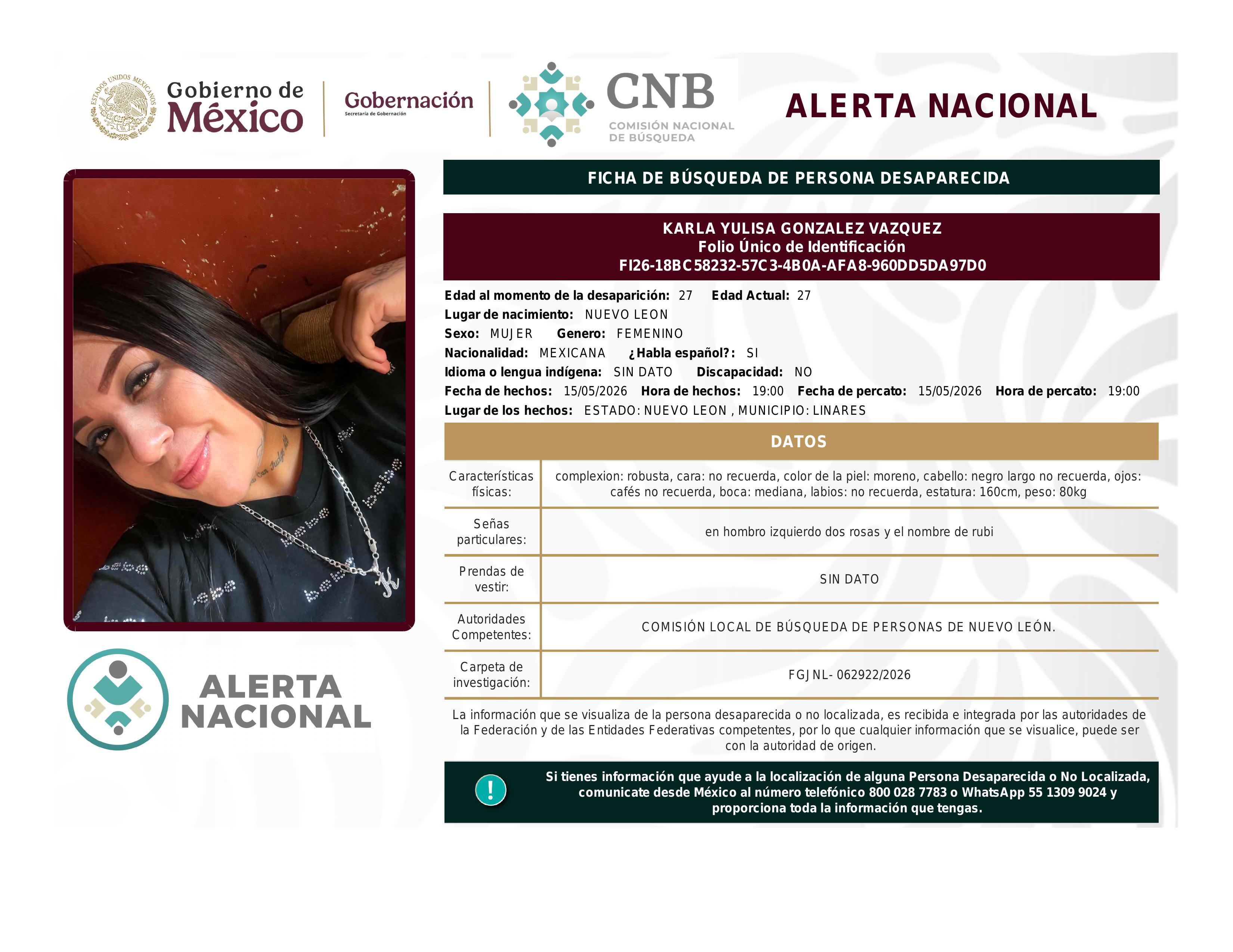 alerta nacional