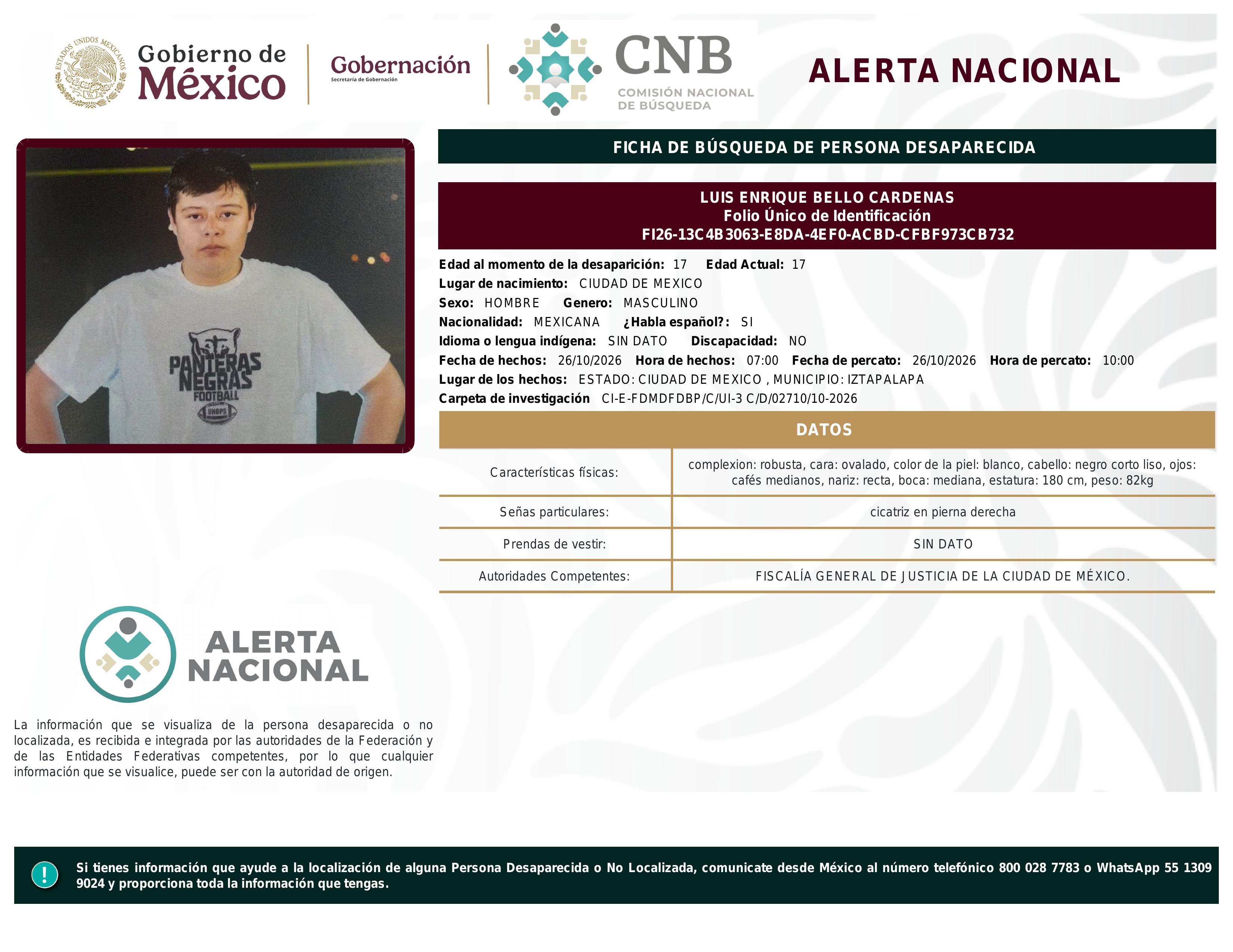 alerta nacional