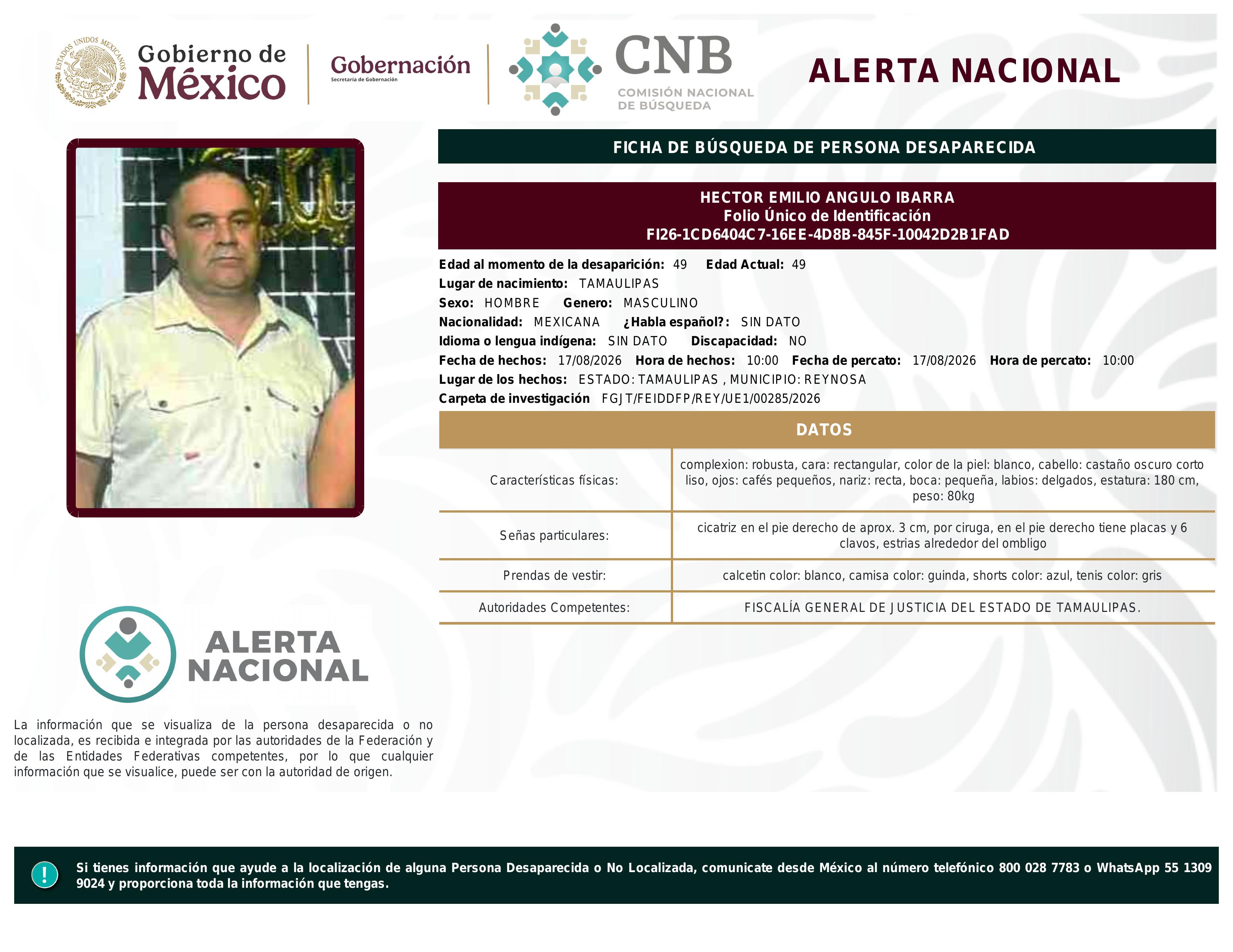 alerta nacional