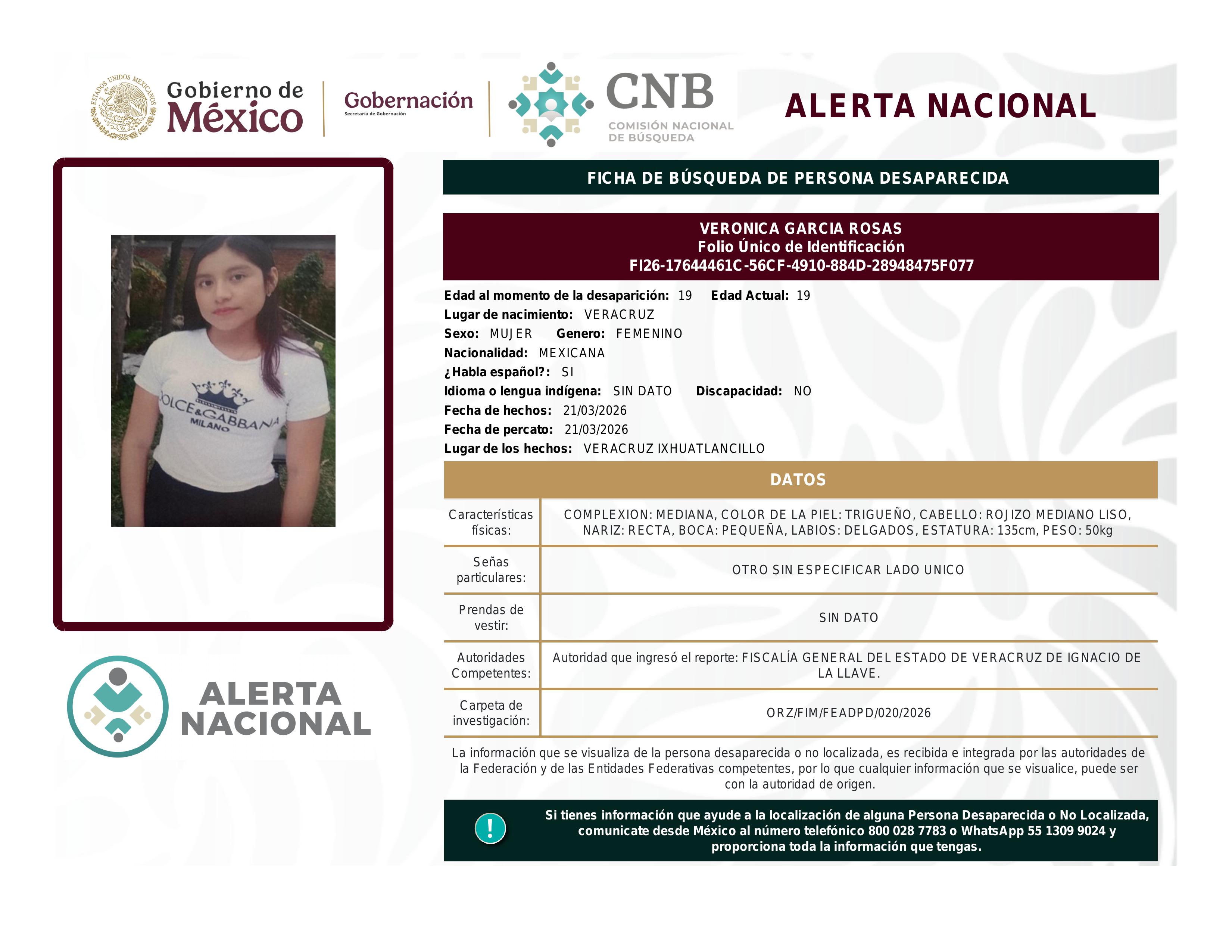 alerta nacional
