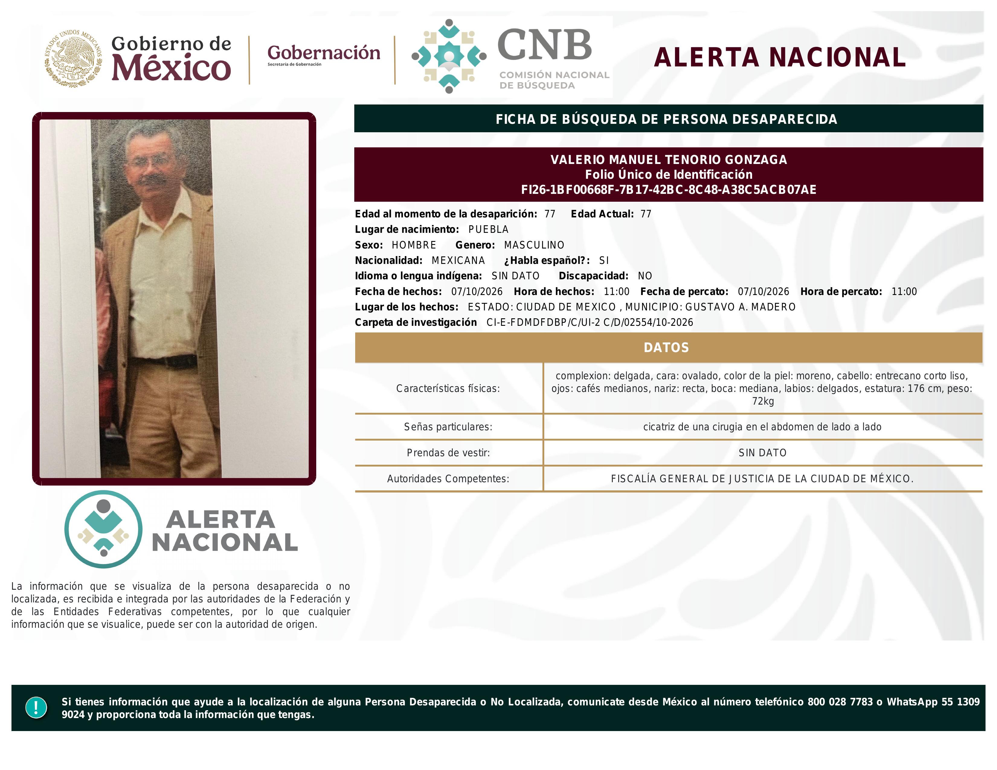 alerta nacional