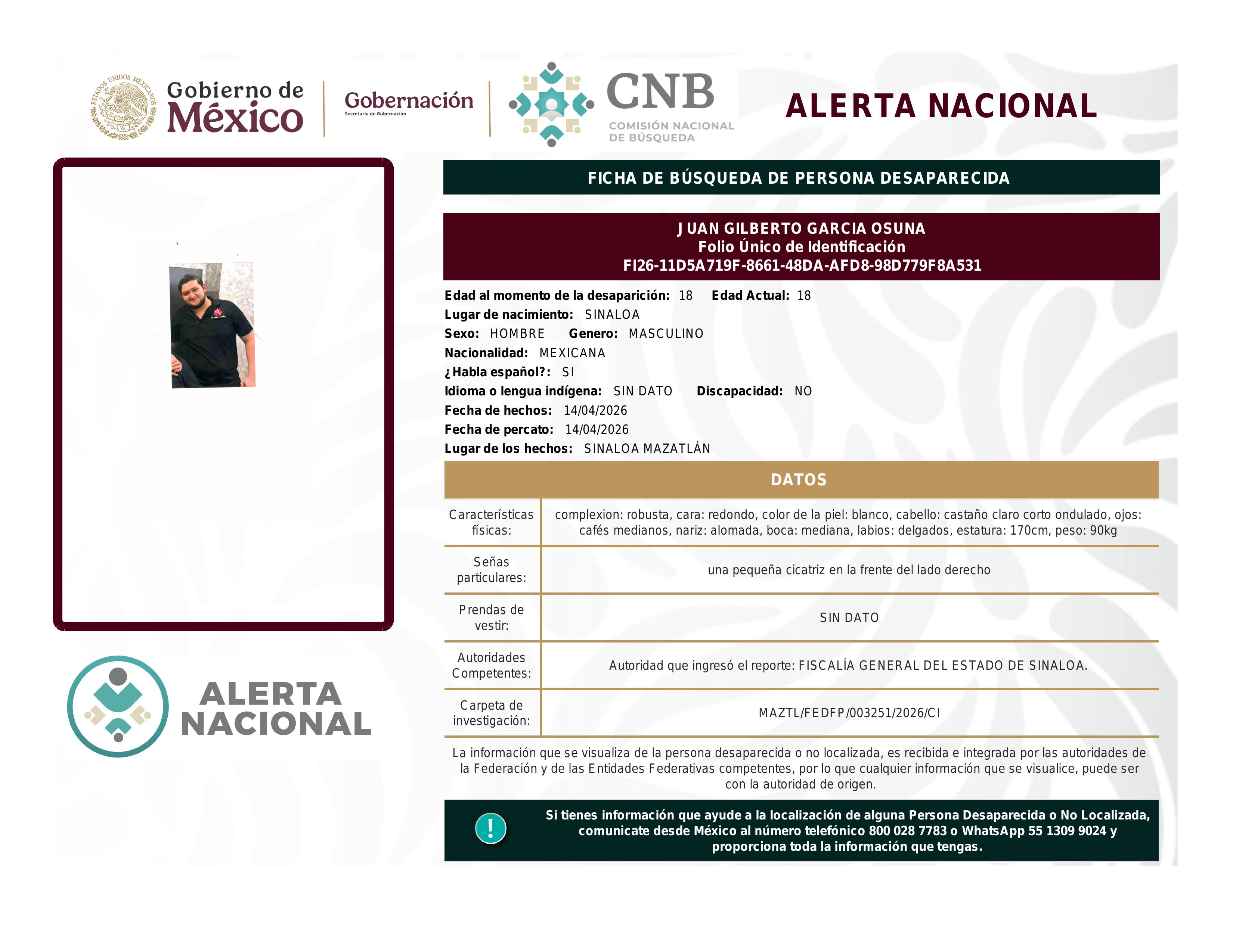alerta nacional