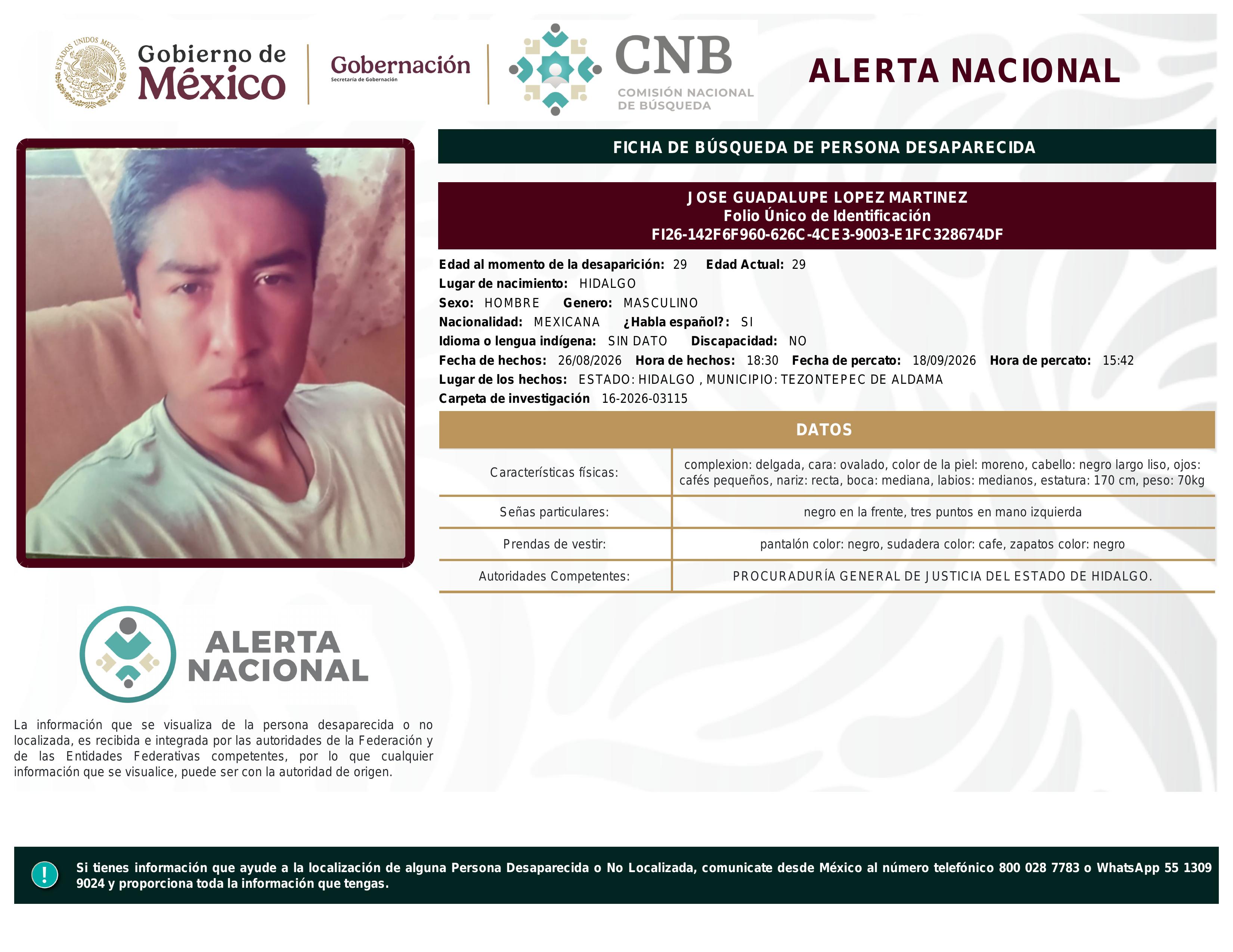alerta nacional