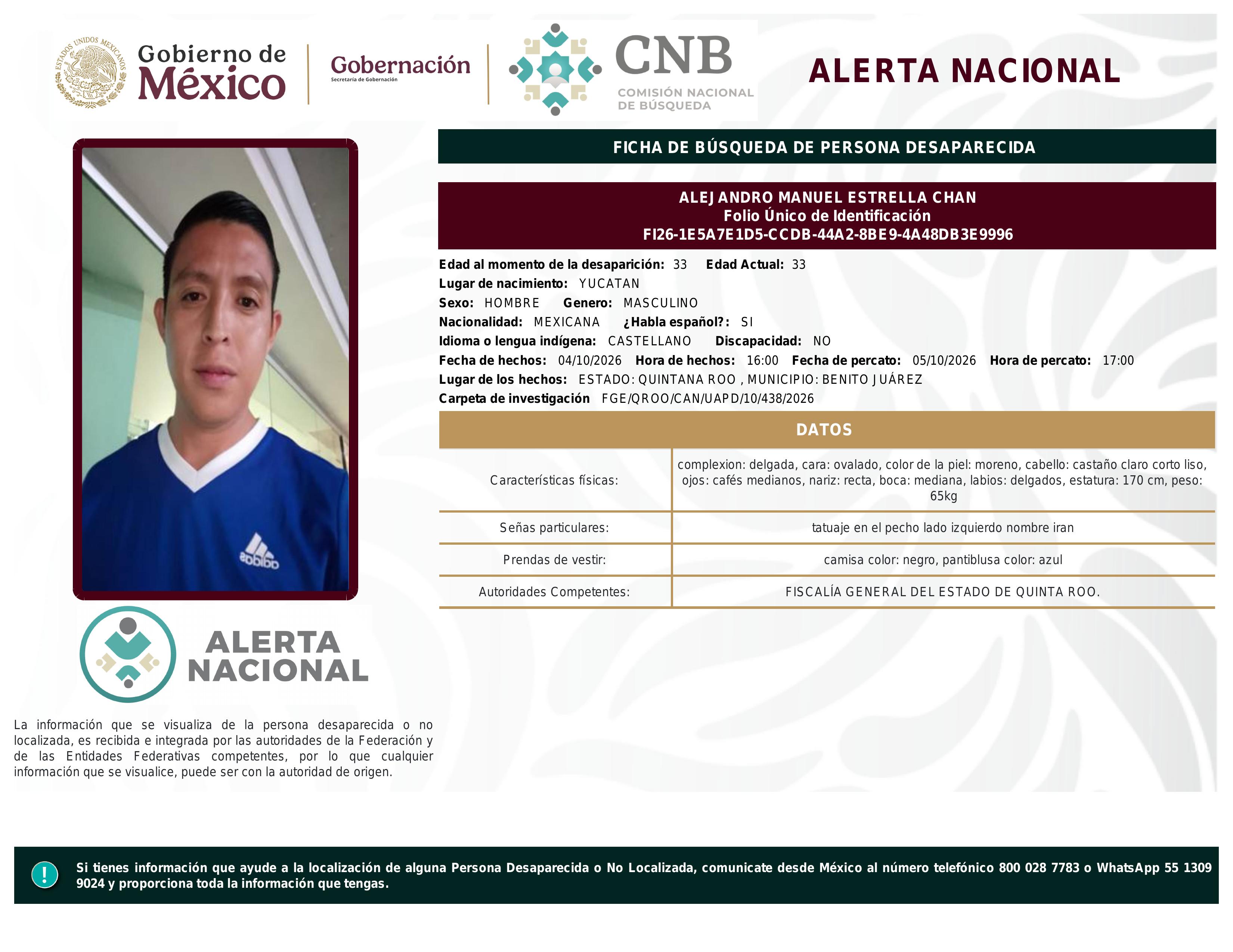 alerta nacional