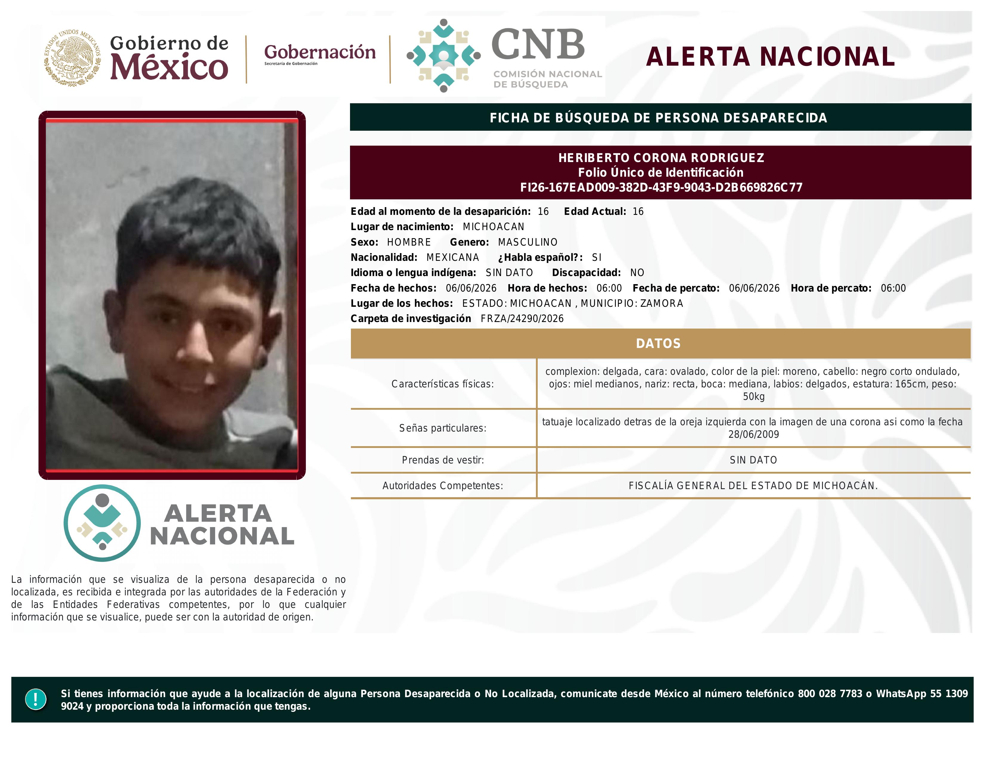 alerta nacional