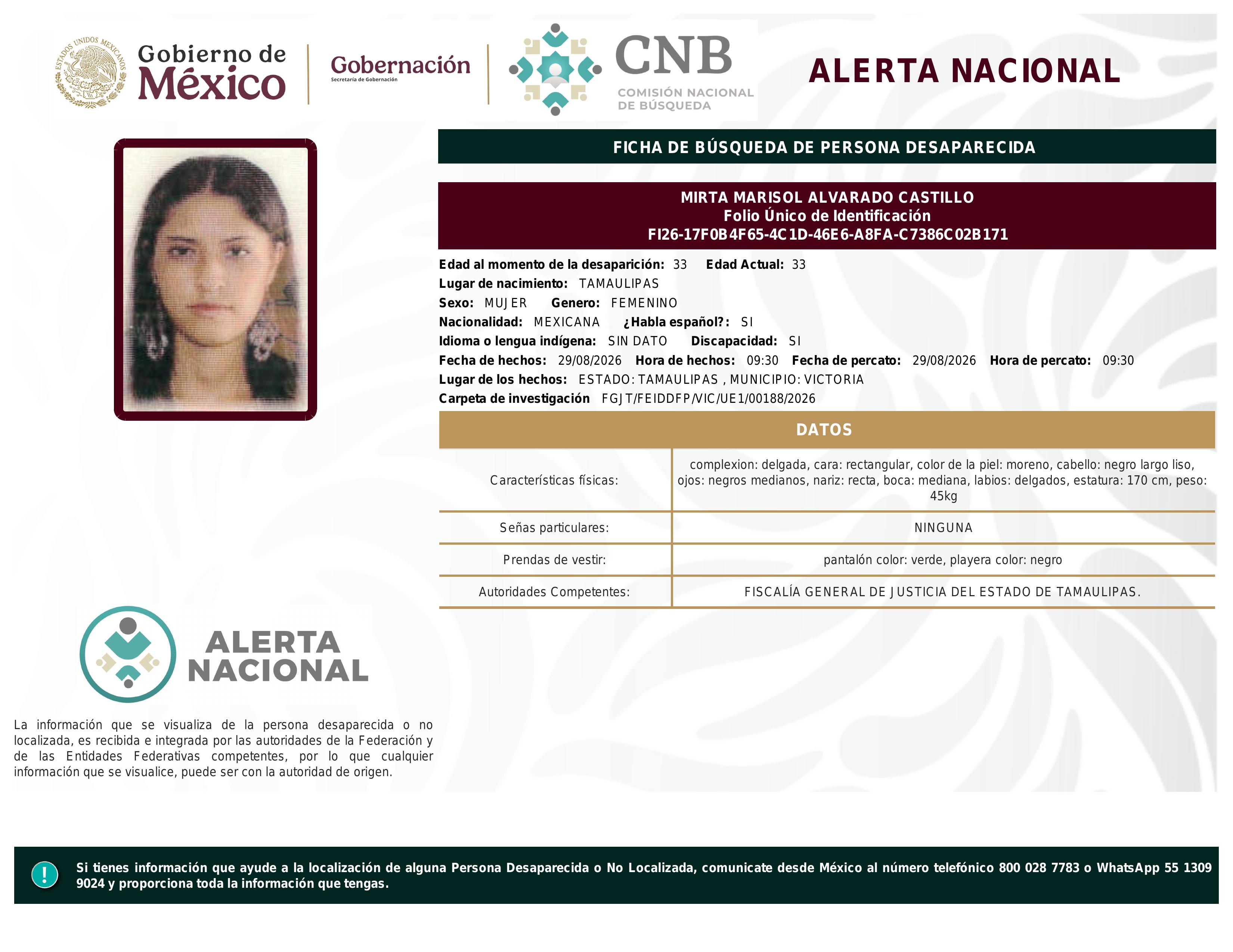alerta nacional
