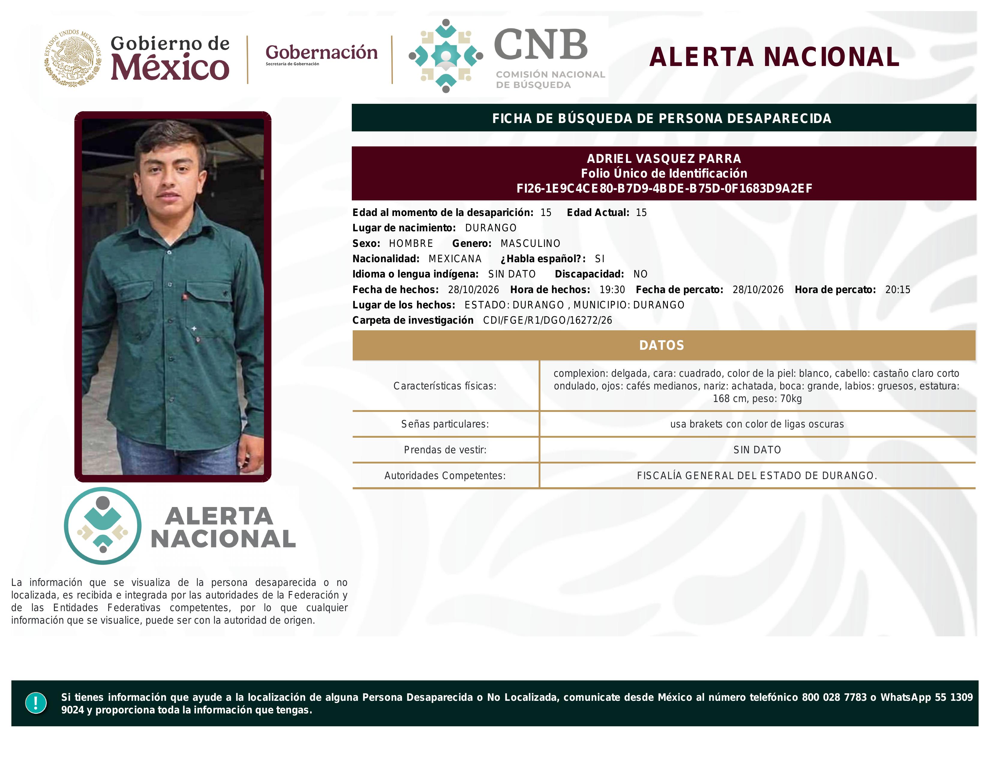 alerta nacional