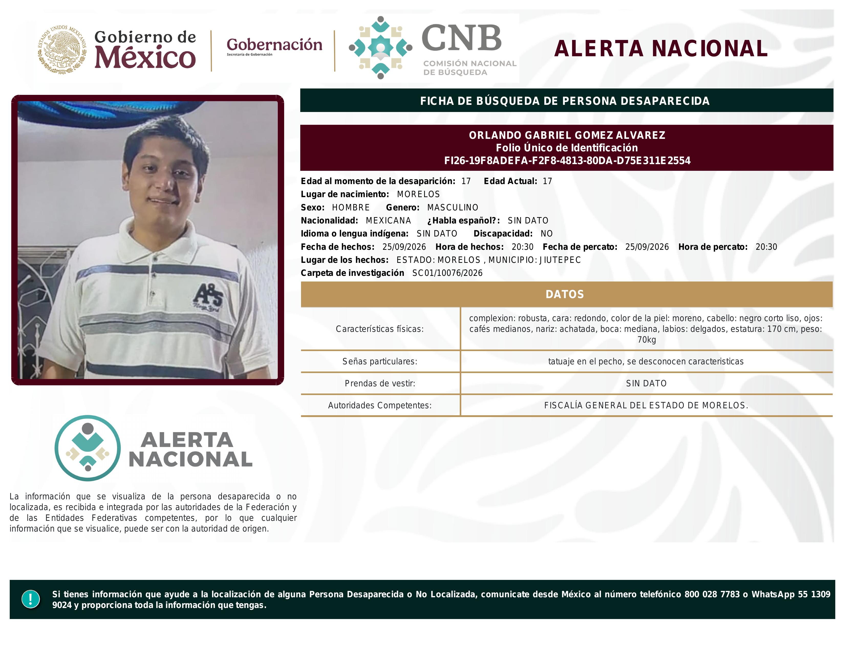 alerta nacional