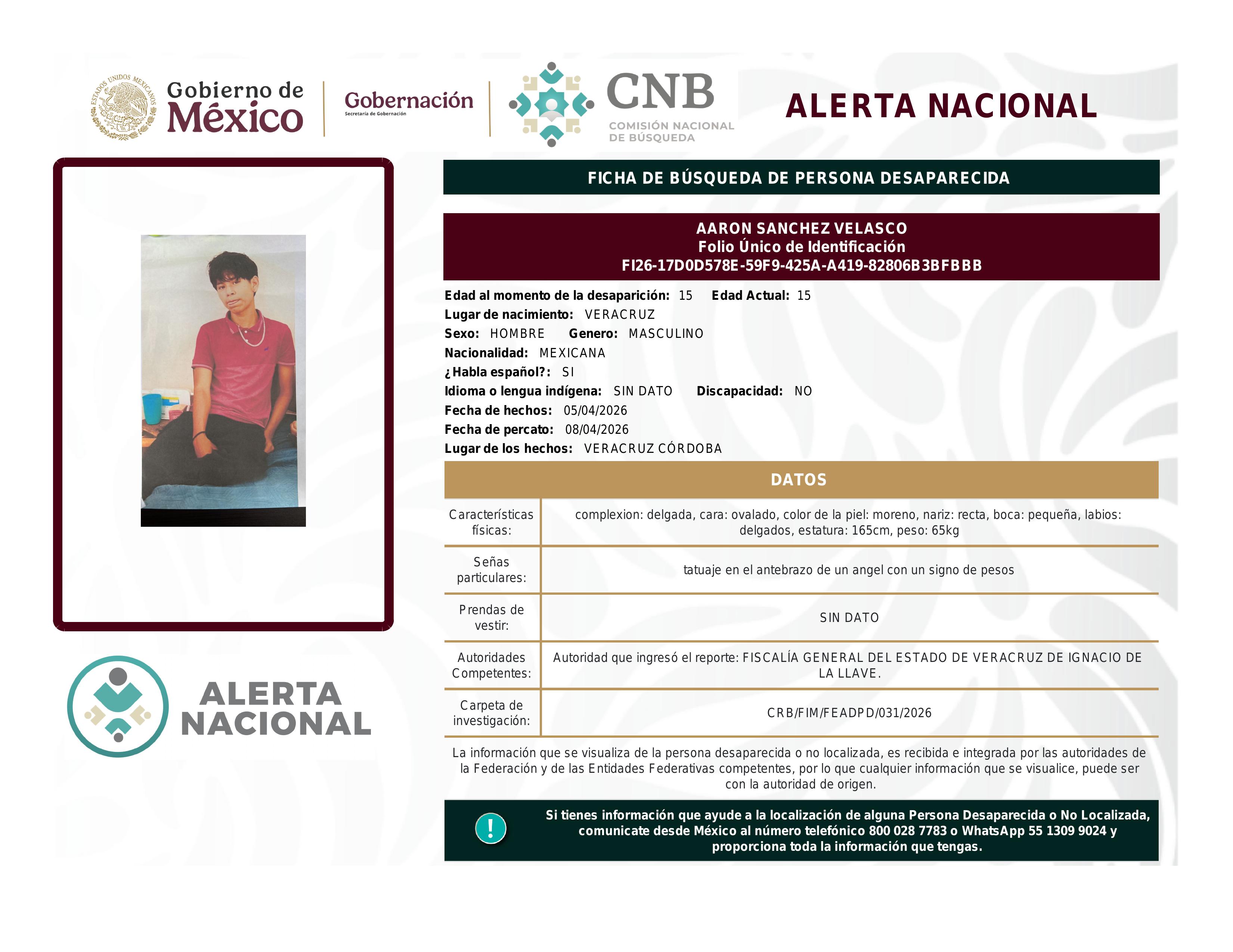 alerta nacional