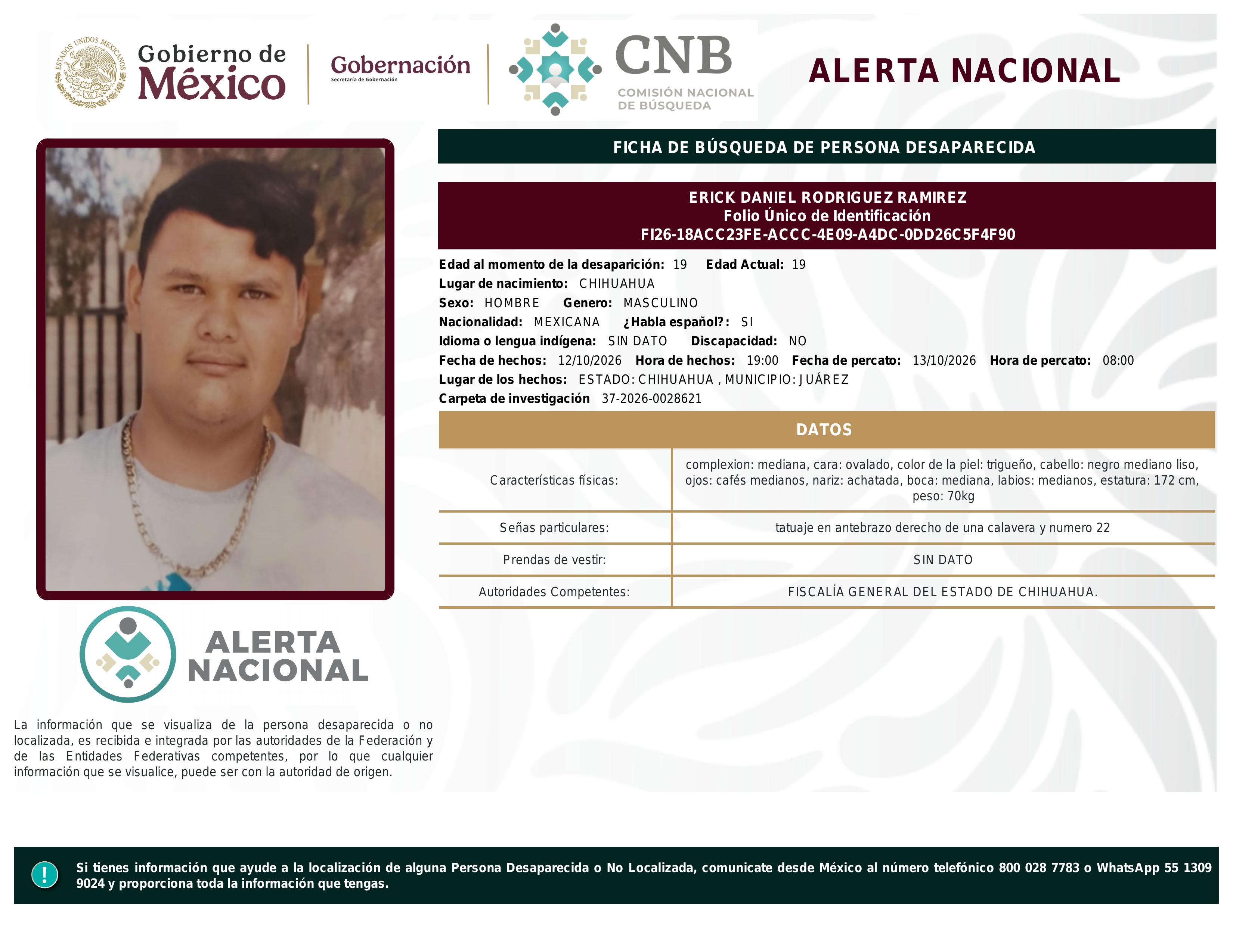 alerta nacional