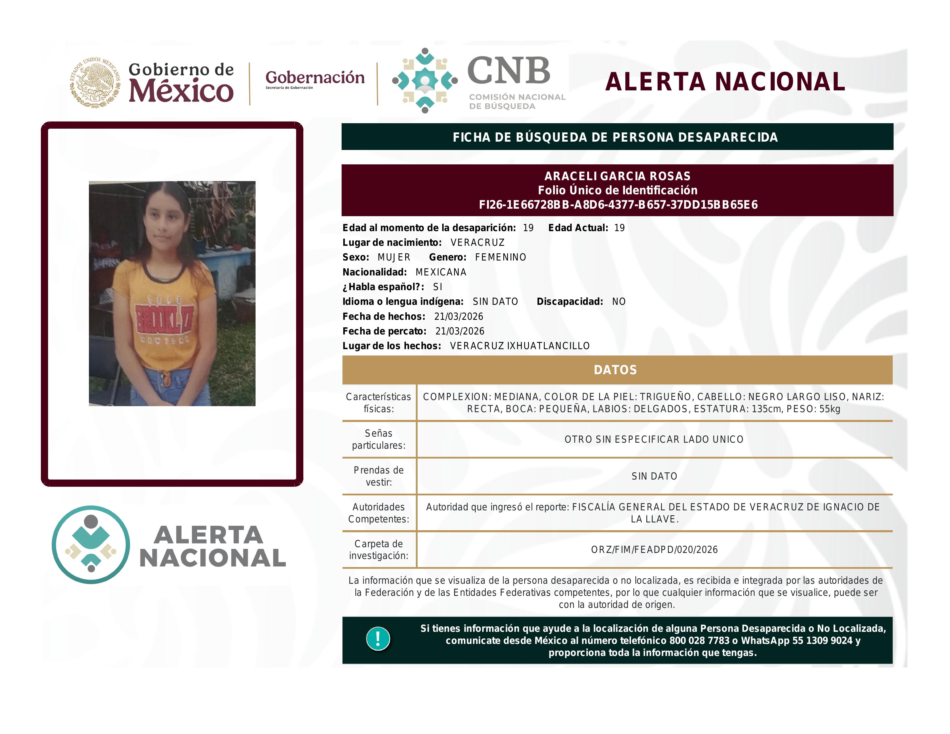 alerta nacional