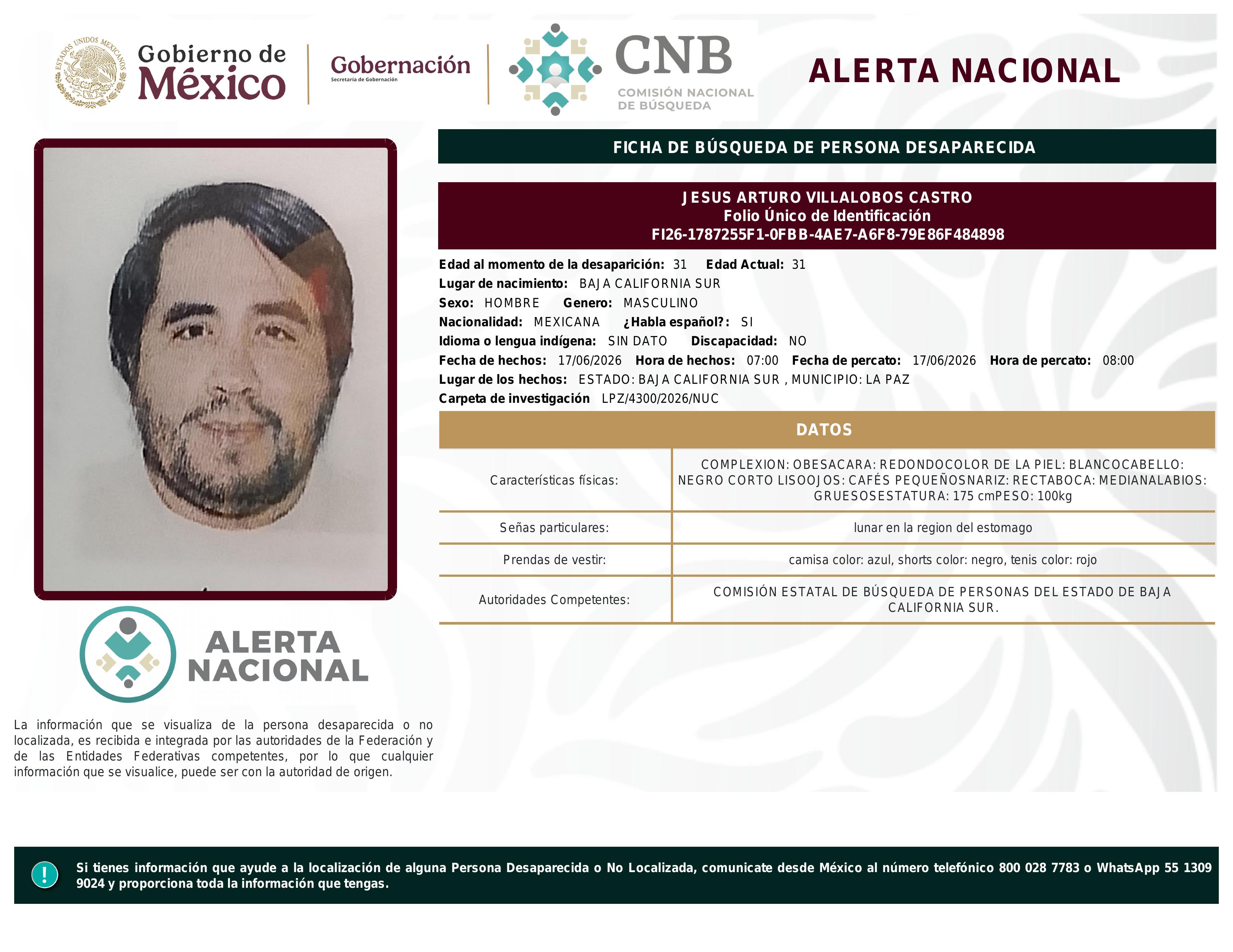 alerta nacional